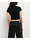 Baby Phat Script Rhinestone Black Crop T-Shirt - Thumbnail image 2 of 4