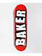 Baker Brand Logo White 8.25" Skateboard Deck - Thumbnail image 1 of 2