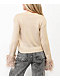 Basic Pleasure Mode Big Ted Fluffy Trim Brown Sweater - Thumbnail image 2 of 5