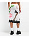 Basic Pleasure Mode Lace Print Satin White Midi Skirt - Thumbnail image 2 of 3