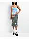 Basic Pleasure Mode Picnic Tee Blue & Brown Tank Dress - Thumbnail image 1 of 3