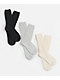 Bearpaw Boot Cable 3 Pack Crew Socks - Thumbnail image 1 of 2