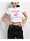 Bella Dona Not Your Hyna White Crop T-Shirt - Thumbnail image 1 of 3