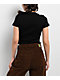 Bella Dona Stop Being A Pendeja Rhinestone Black Crop T-Shirt - Thumbnail image 2 of 4