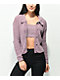 Belldini Mauve Chenille Cardigan Crop Sweater - Thumbnail image 1 of 4