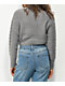 Belldini Mock Neck Grey Crop Sweater - Thumbnail image 2 of 3