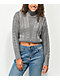 Belldini Mock Neck Grey Crop Sweater - Thumbnail image 1 of 3