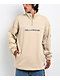 Billabong Bad Dog Beige Quarter Zip Sweatshirt - Thumbnail image 1 of 6