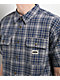 Billabong Bad Dog Plaid Blue & Grey Short Sleeve Button Up Shirt - Thumbnail image 3 of 3
