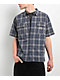 Billabong Bad Dog Plaid Blue & Grey Short Sleeve Button Up Shirt - Thumbnail image 1 of 3