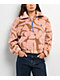 Billabong Barra Pink & Brown Half Zip Sherpa Jacket - Thumbnail image 1 of 3