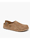 Birkenstock Lutry Suede Taupe Clogs - Thumbnail image 1 of 4