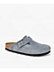 Birkenstock Women's Boston Soft Footbed Stone Blue Clogs - Thumbnail image 1 of 5