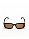 Black & Brown Rectangle Sunglasses - Thumbnail image 2 of 2