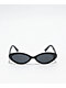 Black Mini Oval Sunglasses - Thumbnail image 2 of 2