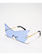 Bling Blue Shield Sunglasses