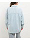 Blu Pepper Pinstripe Blue Chambray Button Up Shirt - Thumbnail image 2 of 4