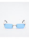 Blue & Gold Rectangle Sunglasses - Thumbnail image 2 of 2