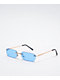 Blue & Gold Rectangle Sunglasses - Thumbnail image 1 of 2