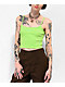 Boys Lie Lime Zest Green Crop Tank Top - Thumbnail image 2 of 4