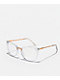 Braided Blue Light Clear & Gold Glasses - Thumbnail image 1 of 2