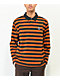 Brixton Beta Orange & Black Stripe Rugby Shirt - Thumbnail image 1 of 3