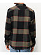 Brixton Bowery Brown, Grey, & Charcoal Plaid Flannel Shirt