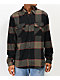 Brixton Bowery Brown, Grey, & Charcoal Plaid Flannel Shirt
