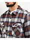 Brixton Bowery Lightweight Blue & Brown Flannel Shirt - Thumbnail image 3 of 3