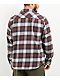 Brixton Bowery Lightweight Blue & Brown Flannel Shirt - Thumbnail image 2 of 3