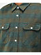 Brixton Bowery Ocean Green Plaid Flannel Shirt - Thumbnail image 3 of 3