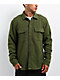Brixton Bowery Textured Olive Surplus Long Sleeve Button Up Shirt - Thumbnail image 1 of 3