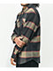 Brixton Bowery camisa de franela a cuadros marrón, gris y carbón