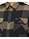 Brixton Bowery camisa de franela a cuadros marrón, gris y carbón
