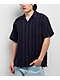 Brixton Bunker Navy Short Sleeve Button Up Shirt - Thumbnail image 1 of 3