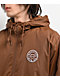 Brixton Claxton Crest Brown Windbreaker Jacket - Thumbnail image 4 of 5