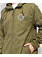 Brixton Claxton Crest Lined Olive Green Zip Jacket - Thumbnail image 3 of 5