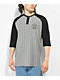 Brixton Crest Camiseta de béisbol gris y negra