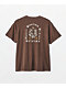 Brixton Gorge Brown Wash T-Shirt - Thumbnail image 4 of 4