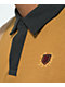 Brixton Lion Crest Tan Long Sleeve Rugby Shirt - Thumbnail image 4 of 5