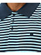 Brixton Micro Stripe Navy & Blue Polo Shirt - Thumbnail image 3 of 3