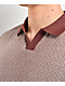 Brixton Theo Brown Knit Polo Shirt - Thumbnail image 4 of 4