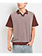 Brixton Theo Brown Knit Polo Shirt - Thumbnail image 1 of 4