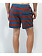 Brixton Voyage Red & Blue Stripe Board Shorts - Thumbnail image 3 of 4