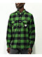 Brixton x Coors Bowery Green Plaid Flannel Shirt - Thumbnail image 1 of 3