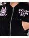 Broken Promises 2Cute Black Velour Crop Zip Hoodie - Thumbnail image 4 of 5