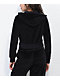 Broken Promises 2Cute Black Velour Crop Zip Hoodie - Thumbnail image 2 of 5