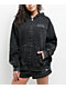 Broken Promises Adorned Black Wash Zip Hoodie - Thumbnail image 1 of 5