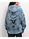 Broken Promises Agitator Destroyed Blue Dyed Hoodie - Thumbnail image 2 of 4