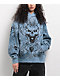 Broken Promises Agitator Destroyed Blue Dyed Hoodie - Thumbnail image 1 of 4